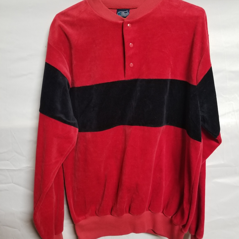 Stylish Red and Black Crewneck Sweater